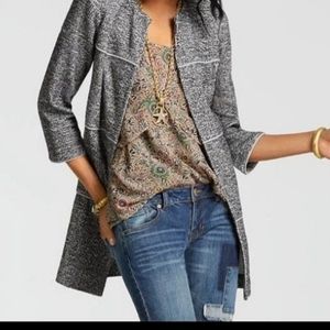 CAbi Pink Folklore Floral Poet Flutter Sleeve Top